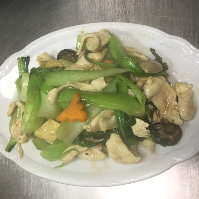 白菜鸡Pak-choi met kip met nasi